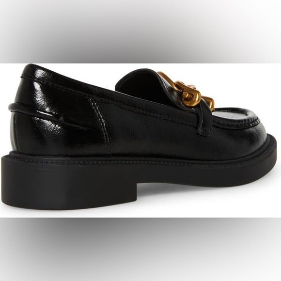 STEVE MADDEN Shoes $100 Karmine Women Flats Oxfords Black Leather Size 7.5M NWT - Picture 4 of 12
